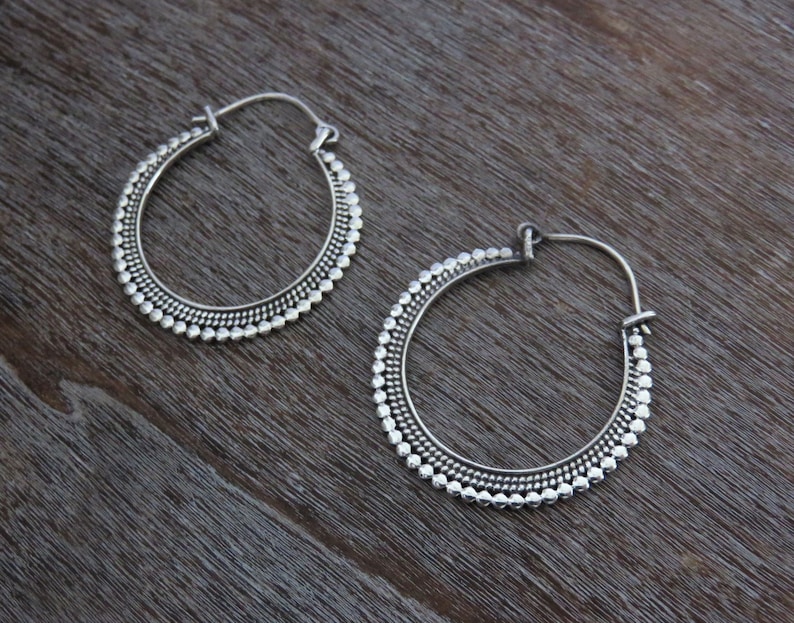 hoop earrings silver or gold filled image 2