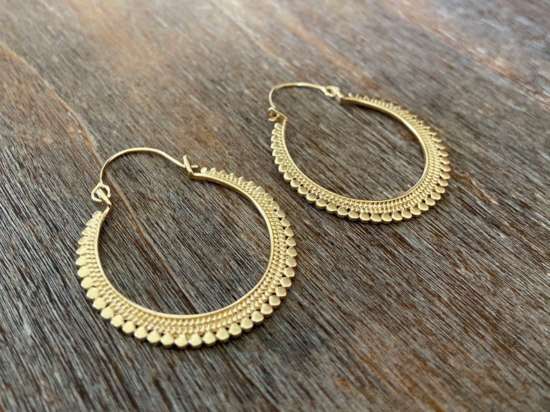 hoop earrings silver or gold filled image 4