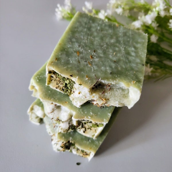 Irish Moss and Celtic Salt Artisan Soap.Sea Salt Handmade Soap.Rosemary Clover Spirulina Soap.Irish Moss Handcrafted Specialty Soap.Vegan