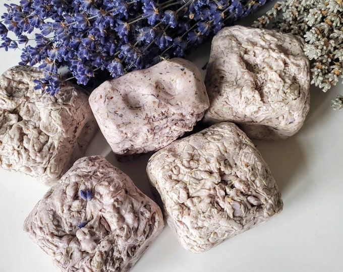 Medieval Stone Lavender Herbal Soap.Renaissance Gift Soap.Exfoliating Botanical Soap.Herbal Handmade Lavender Soap.Medieval Stone-like Soap.