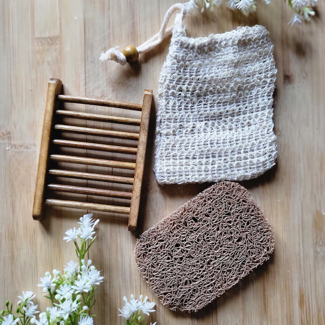 Soap Saver Set of 3.shower-bath Soap Holder,bamboo Soap Tray/dish.non ...