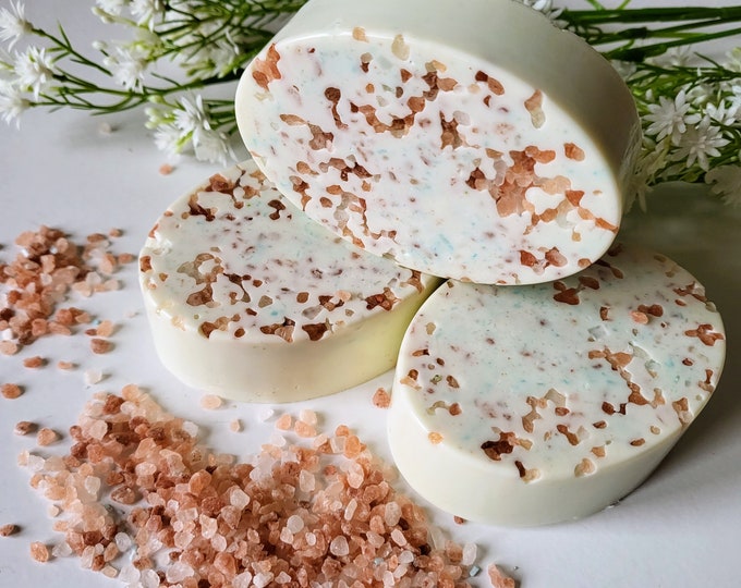 Happy Feet Sea Salt Scrub Soap.Foot exfoliating Salt Soap.Sheep milk Foot Soap.Detoxifying,Specialty Foot Salt Soap.Foot Care Salt Soap.