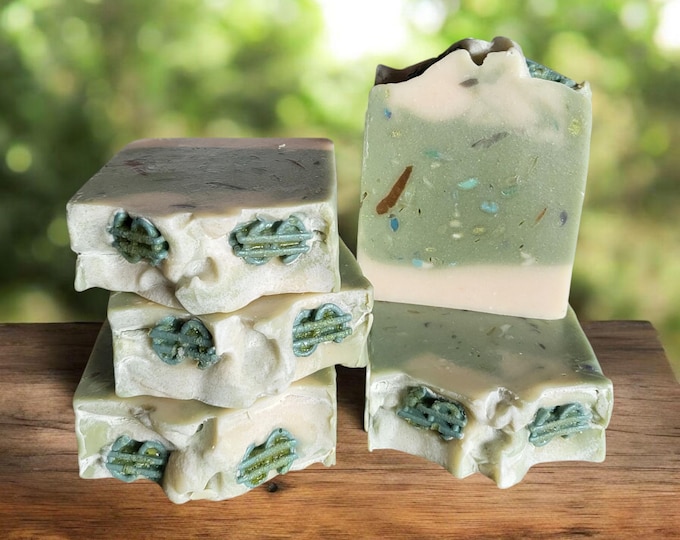 Lucky Bank Artisan Soap.Green Algae Goat milk Soap.Natural Handcrafted Goat milk Soap. Handmade Lucky Soap.Ideal Gift for Bank Employees