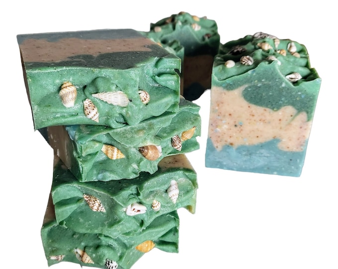 Dirty Sailor Artisan Soap.Navy Personnal Gift Soap.Blue Waters,Green Fields,Aquatic.  Spirulina,Jojoba,Olive Soap.  Handmade Vegan Gift Soap