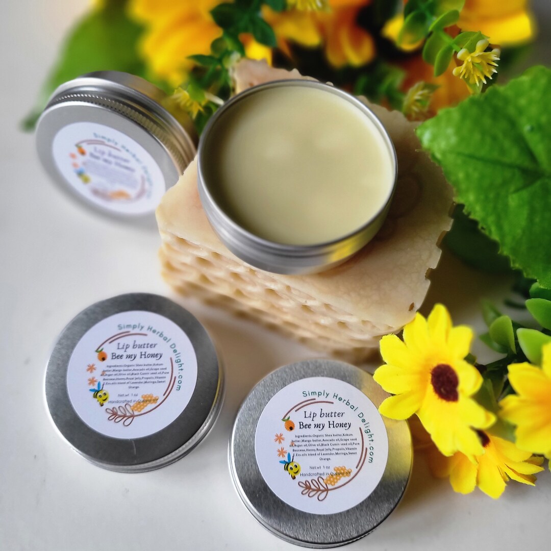 All Natural Lip Balms Honey,propolis,royal Jelly Lip Butter.hydrating
