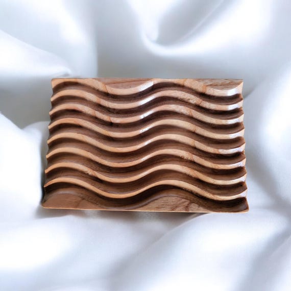 Natural Teak Wood Soap Holder.Wooden Soap Tray.  Elegant Teak Wood Soap Dish.Rustic,Boho,Natural Soap Tray.Bathroom,Shower,Kitchen Soap Dish
