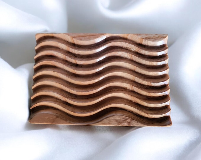 Natural Teak Wood Soap Holder.Wooden Soap Tray.  Elegant Teak Wood Soap Dish.Rustic,Boho,Natural Soap Tray.Bathroom,Shower,Kitchen Soap Dish