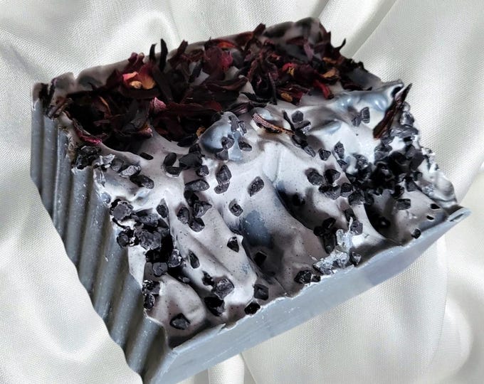 Black Diamond Botanical Soap. Shea butter,Nopal,Plantain skin ash,Coconut shell ash.Black detoxifying Nopal Soap.  Exfoliating Handmade Soap