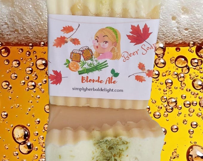 Blonde Ale Beer Soap.Artisan Vegan Beer Soap.Shea and Mango butters Handcrafted Soap.Beer Handmade Natural Soap.Bamboo Citrus Artisan Soap