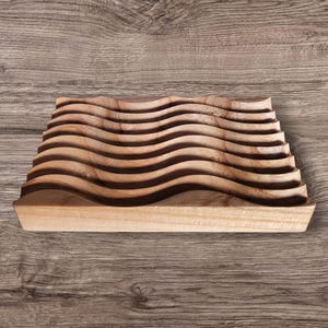 Natural Teak Wood Soap Holder.Wooden Soap Tray. Elegant Teak Wood Soap Dish.Rustic,Boho,Natural Soap Tray.Bathroom,Shower,Kitchen Soap Dish image 11