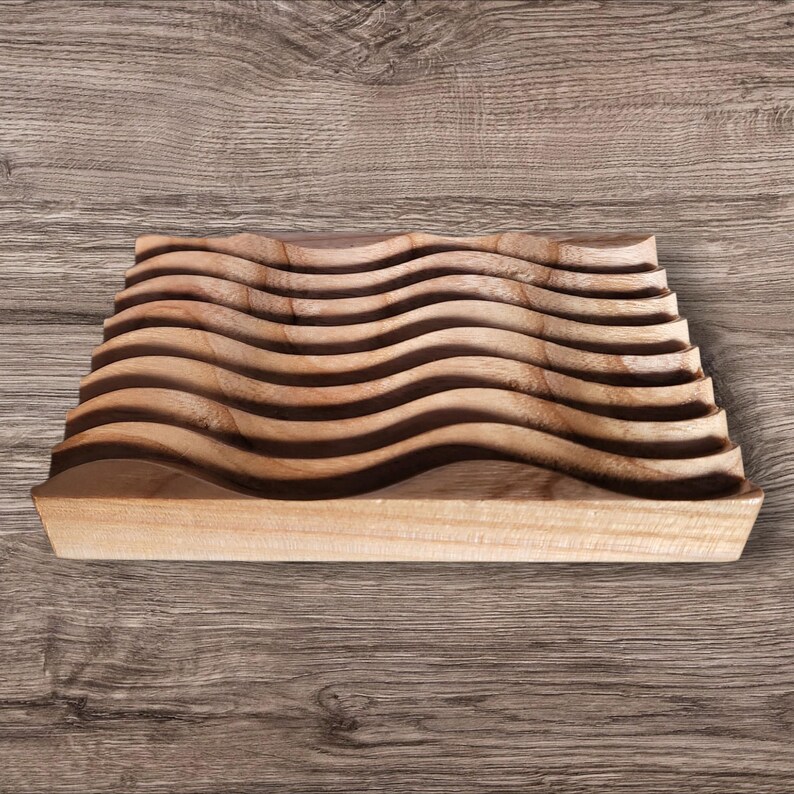 Natural Teak Wood Soap Holder.Wooden Soap Tray. Elegant Teak Wood Soap Dish.Rustic,Boho,Natural Soap Tray.Bathroom,Shower,Kitchen Soap Dish image 11