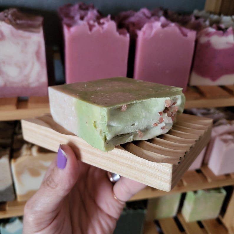 Natural Teak Wood Soap Holder.Wooden Soap Tray. Elegant Teak Wood Soap Dish.Rustic,Boho,Natural Soap Tray.Bathroom,Shower,Kitchen Soap Dish image 12