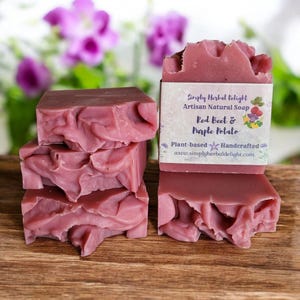 Red Beet Purple Potato Soap.  Artisanal Handcrafted Red Beet Purple Clay Soap.Plant-based Detoxifying SPA Face-Body Soap.Vegetable Soap bar