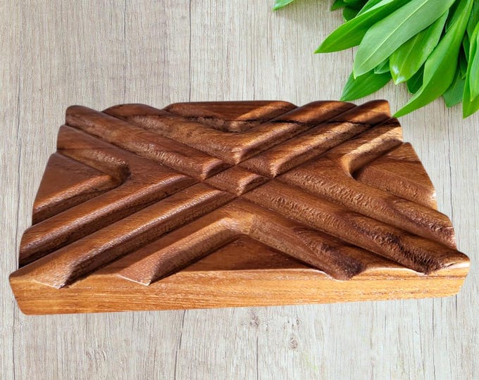 Natural Teak Wood Soap Holder.Wooden Soap Tray.  Elegant Teak Wood Soap Dish.Rustic,Boho,Natural Soap Tray.Bathroom,Shower,Kitchen Soap Dish