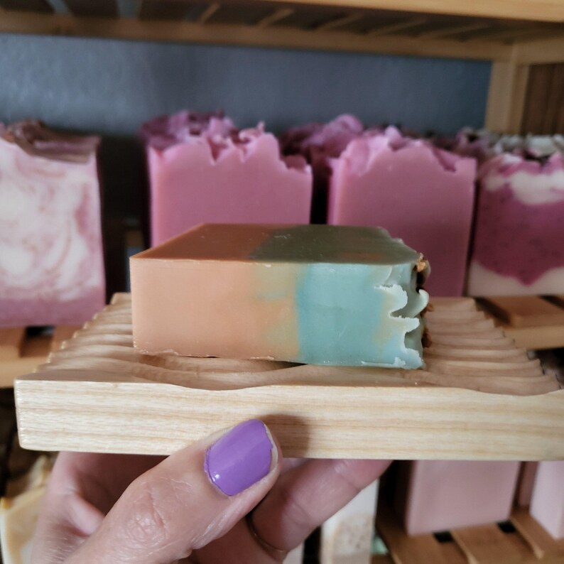 Natural Teak Wood Soap Holder.Wooden Soap Tray. Elegant Teak Wood Soap Dish.Rustic,Boho,Natural Soap Tray.Bathroom,Shower,Kitchen Soap Dish image 14