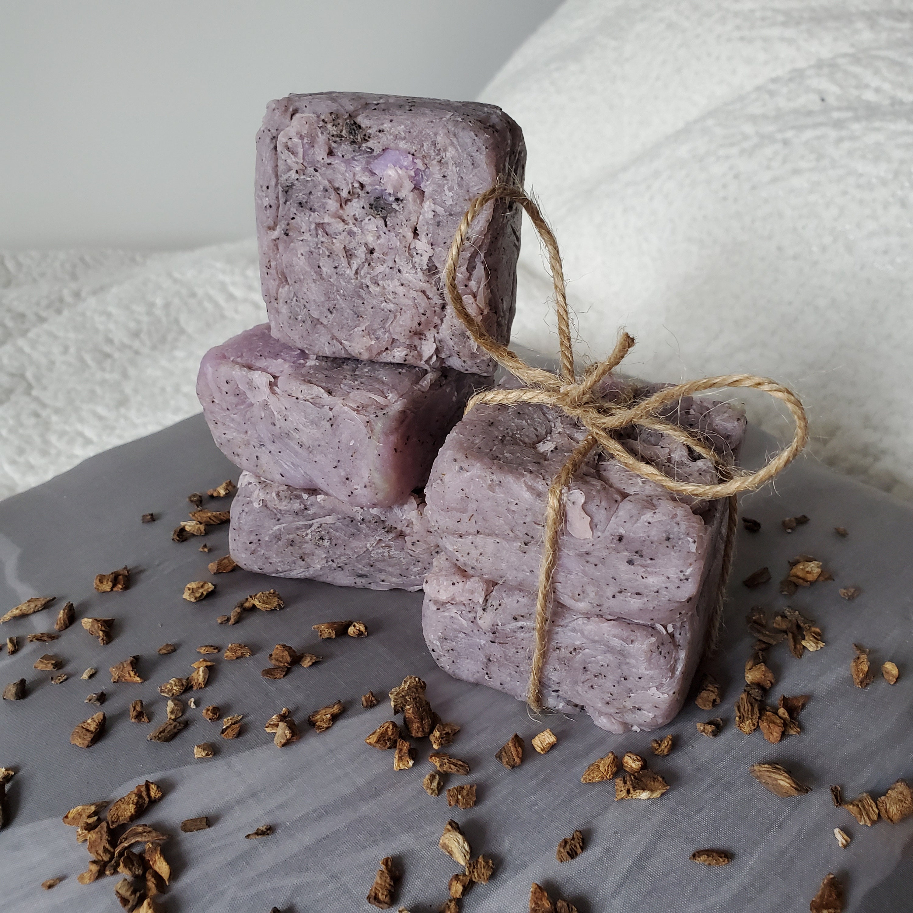 Medieval Stone Lavender Herbal soap. Exfoliating,cleansing,hydrating
