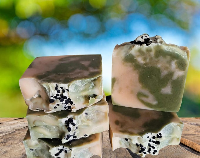 Holy Basil Tomato Leaf Artisan Soap.Handmade Vegetable Soap.Basil Tomato Vegan Soap.Sensitive skin Face and Body Soap.Basil Tomato Soap
