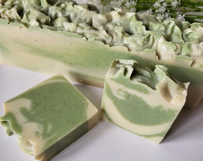 Soap Loaf Cactus Aloe Vera Prickly Pear.Artisan Handmade Soap Loaf.Shea butter Kokum butter Soap.Cactus Aloe Vera Soap Loaf of 10 bars.Vegan