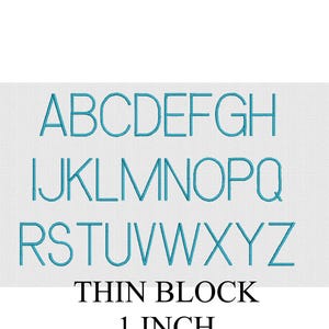 HUGE SALE! Instant Download Machine Embroidery Designs SLIM Block Font Monogram Alphabet Font Upper case only Pes format only
