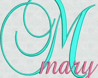 HUGE SALE! Instant Download Machine Embroidery Designs Fancy Script Fonts Monogram Alphabet Font Upper And Lower Case 52 Files EXP Format