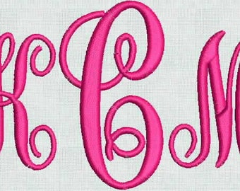 JEF format Instant Download Machine Embroidery Designs Font Monogram Alphabet Fancy Elegant Fancy Intertwined 4 sizes Jef Format