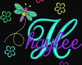 HUGE SALE! Instant Download Embroidery Machine Designs Fonts Alphabet Dragonfly Flowers Childrens Baby Designs PES Format gift