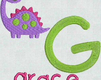HUGE SALE! Instant Download Embroidery Machine Designs Fonts Alphabet Dinosaur Childrens Baby Designs PES Format