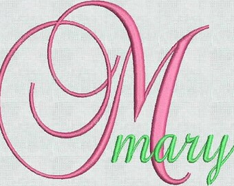HUGE SALE! Instant Download Machine Embroidery Designs Fancy Script Fonts Monogram Alphabet Font Upper And Lower Case 52 Files PES Format