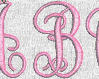 HUGE SALE! Machine Embroidery Fonts Alphabet Fancy Monogram Letters One inch size PES format only 26 files