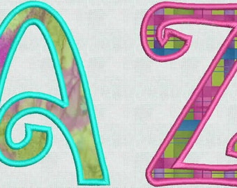 HUGE SALE! Instant Download Embroidery Machine Designs Curly Applique Large Numbers Font Monogram Alphabet Upper Lower PES Format