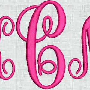 HUGE Sale Instant Download Embroidery Machine Designs vp3  Font Monogram Alphabet Fancy Elegant Intertwined  4 sizes 104 Files VP3