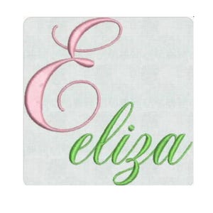 Script Monogram Alphabet Embroidery Font Upper  Lower Case Letters JEF