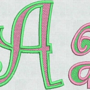 HUGE SALE! DSt Instant Download Embroidery Machine Designs Font Monogram Alphabet Curlz Fill 52 Files DST Format