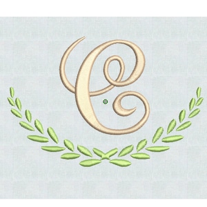 Laurel Leaf Frame for Monogram, Name, Saying, Instant Download, Embroidery Machine Pes Designs, Elements, Pretty Frame  2 Sizes NO FONTS