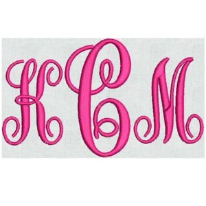 Fancy Intertwined Monogram Alphabet Machine Embroidery Font File  4 Sizes PES Format