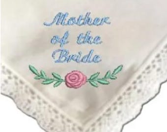 Mother of the Bride Handkerchief PES Embroidery Design (Instant Download)