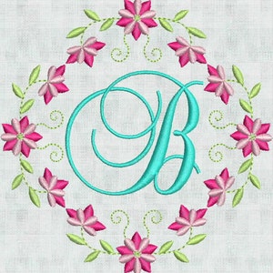 PES HUGE SALE! Instant Download Embroidery Machine Designs Script Fancy Monogram Alphabet Floral Flower Frame for Christmas table linen