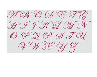 Script Font Embroidery Designs Monogram Alphabet PES Format