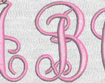 GROTE UITVERKOOP! Machineborduurlettertypen Alfabet Fancy monogramletters Eén inch PES-indeling, slechts 26 bestanden