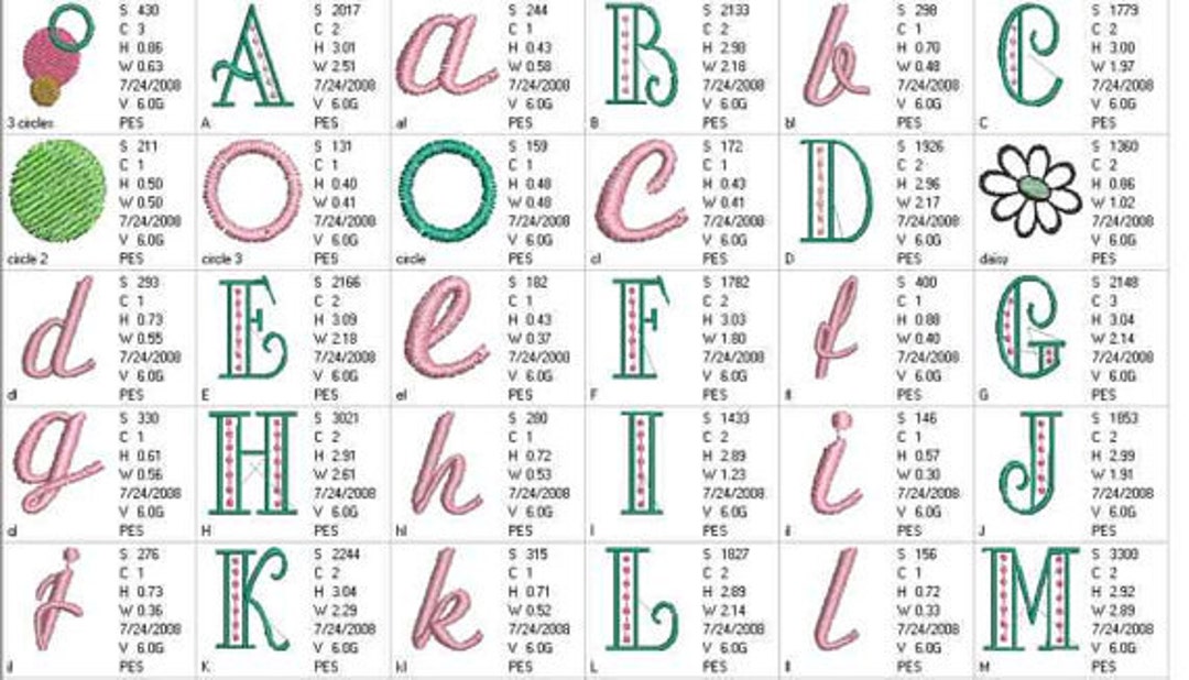 Instant Download Embroidery Machine Designs Fonts Alphabet Polka Dots ...