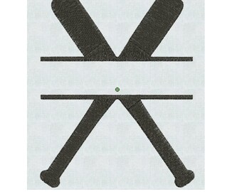 Machine Embroidery Baseball Frame Monogram Design, PES Format (Instant Download)