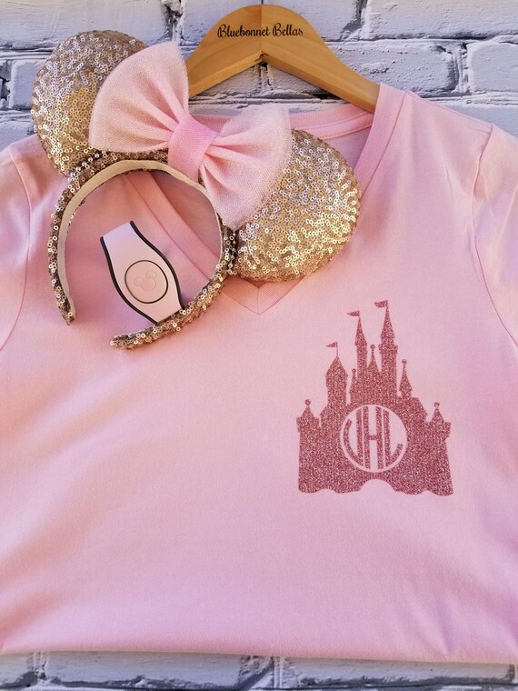 rose gold disney shirt