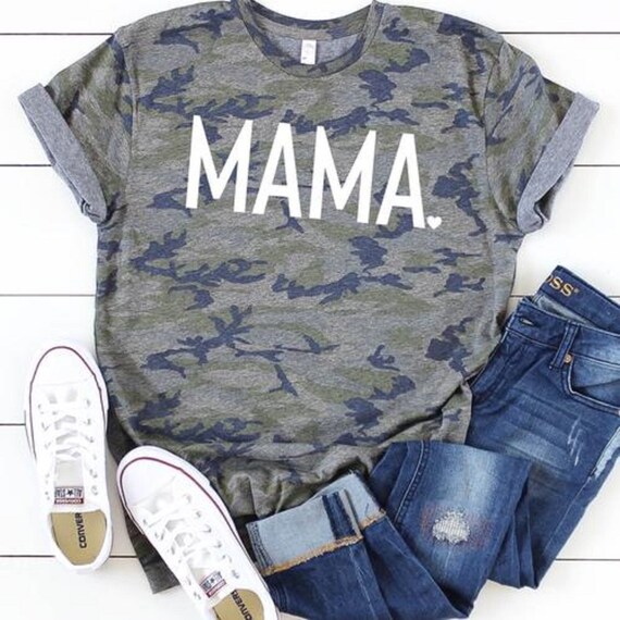 Mama Vintage Camo Shirt Womens Camo 