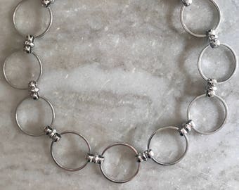 ecliptic choker, chain choker, silver choker, choker, thick chain choker, thick chain, thick choker, heavy metal, hoop choker, gift