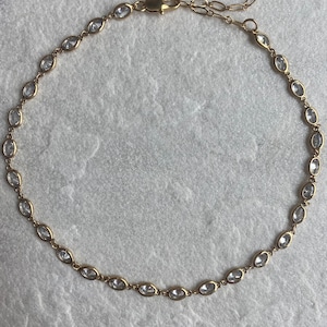 Gargantilha de zircônia cúbica banhada a ouro 24k: Colar Aurora