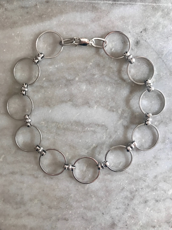 Ecliptic Rhodium Choker: Thick Silver Chain, Adjustable Length - Main Image