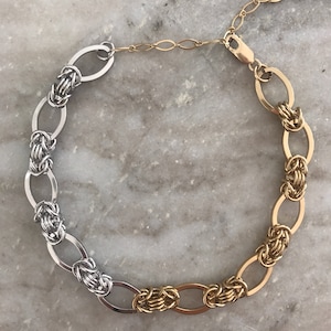 Dilara intermix choker, gold choker, silver choker, mixed metal choker, necklace, gold jewelry, silver jewelry, gift, gift for her, metal