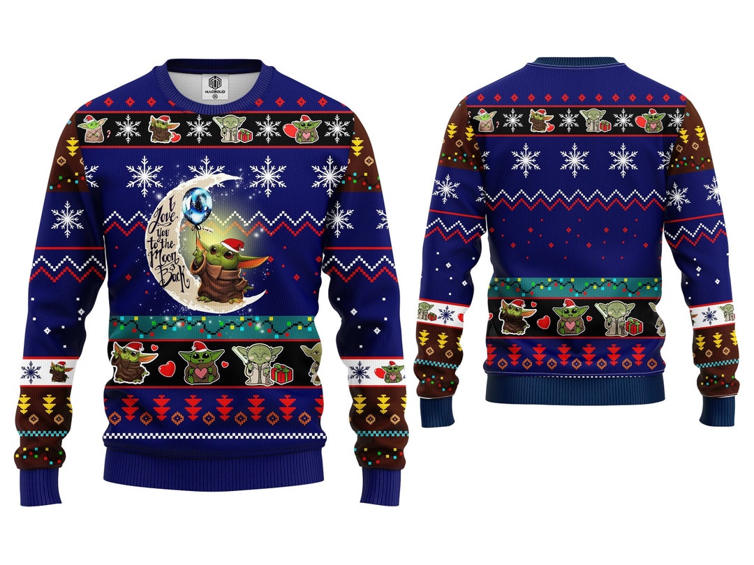 Baby Yoda Ugly Christmas Sweater Yoda Knitted Sweater Yoda Etsy