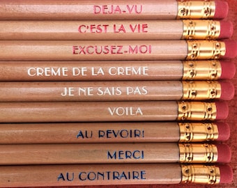 French Sayings pencils