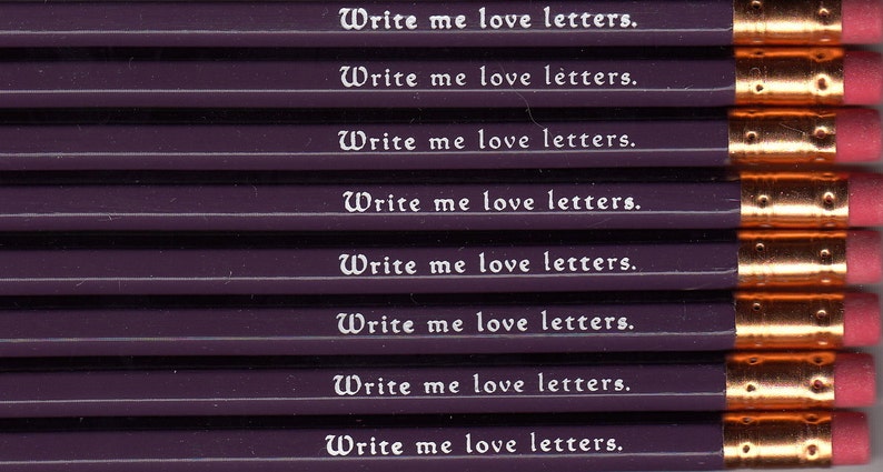 Write me love letters personalized pencils. image 2